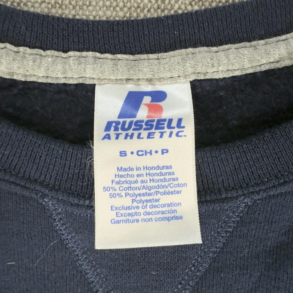 Russell Athletic Sweatshirt Mens Small Blue Crewneck Pullover Fleece Solid - Picture 2 of 6